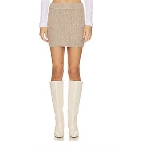 Revolve Ari Mini Skirt in Camel‎ STITCHES & STRIPES Cable Knit Size XL Sweater